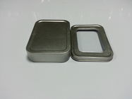 Contenitore quadrato della latta del metallo della batteria con le scatole della finestra/latta del PVC, 109*79*25mm
