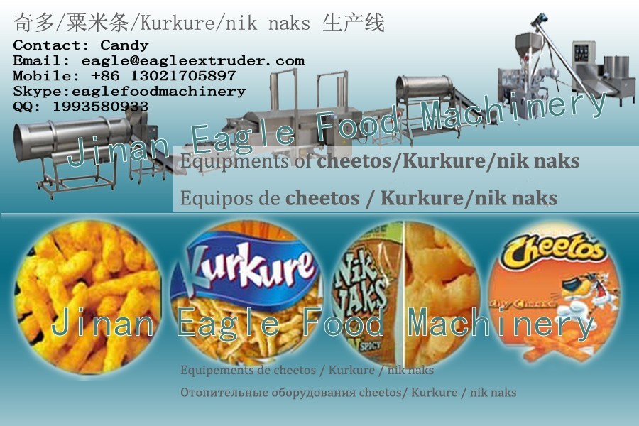 Kurkure del NAK del nik di cheetos del cereale dell'estrusione di Jinan Eagle che fa le macchine